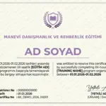 MANEVİ DANIŞMANLIK VE REHBERLİK EĞİTİMİ