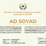 NEZAKET VE GÖRGÜ KURALLARI (ADAB-I MUAŞERET) EĞİTİMİ