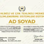 TEHLİKELİ VE ÇOK TEHLİKELİ MERKEZİ İKLİMLENDİRME SİSTEMLERİ EĞİTİMİ