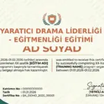 YARATICI DRAMA LİDERLİĞİ - EĞİTMENLİĞİ EĞİTİMİ