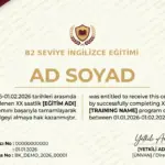 B2 SEVİYE İNGİLİZCE EĞİTİMİ