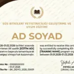 SÜS BİTKİLERİ YETİŞTİRİCİLİĞİ GELİŞTİRME VE UYUM EĞİTİMİ