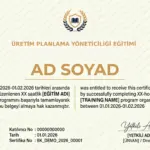 ÜRETİM PLANLAMA YÖNETİCİLİĞİ EĞİTİMİ