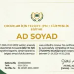 ÇOCUKLAR İÇİN FELSEFE (P4C) EĞİTMENLİK EĞİTİMİ