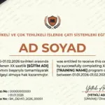 TEHLİKELİ VE ÇOK TEHLİKELİ İŞLERDE ÇATI SİSTEMLERİ EĞİTİMİ