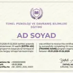 TEMEL PSİKOLOJİ VE DAVRANIŞ BİLİMLERİ EĞİTİMİ