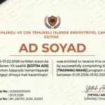 TEHLİKELİ VE ÇOK TEHLİKELİ İŞLERDE ENDÜSTRİYEL CAM EĞİTİMİ
