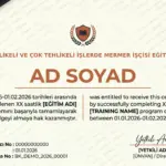 TEHLİKELİ VE ÇOK TEHLİKELİ İŞLERDE MERMER İŞÇİSİ EĞİTİMİ