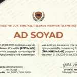 TEHLİKELİ VE ÇOK TEHLİKELİ İŞLERDE MERMER İŞLEME EĞİTİMİ