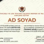 TEHLİKELİ VE ÇOK TEHLİKELİ İŞLERDE MERMER VE TAŞ KAPLAMA EĞİTİMİ