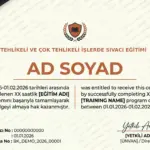 TEHLİKELİ VE ÇOK TEHLİKELİ İŞLERDE SIVACI EĞİTİMİ