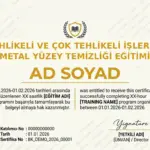 TEHLİKELİ VE ÇOK TEHLİKELİ İŞLERDE METAL YÜZEY TEMİZLİĞİ EĞİTİMİ