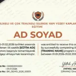 TEHLİKELİ VE ÇOK TEHLİKELİ İŞLERDE YAPI YÜZEY KAPLAMA EĞİTİMİ